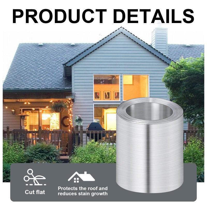 ECcandiedhaws 1 Roll Aluminum Flashing Roll Aluminum Roll for Roof Flashing Aluminum Roll Flashing Weatherproofing Metal Roofing Panels - Image 3